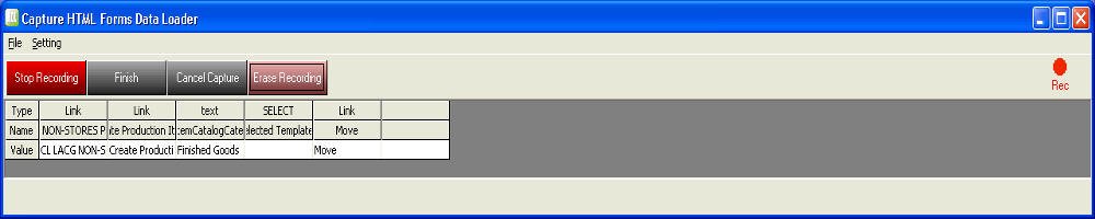 html data loader record window