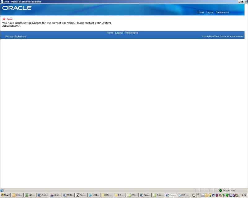 oracle error message