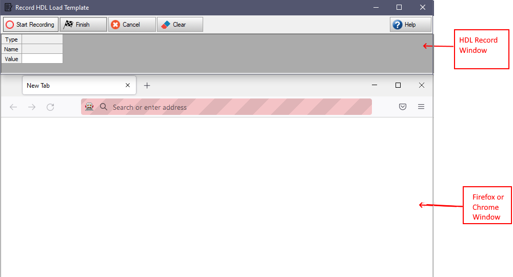 HTML Data Loader Record Template in Firefox or Chrome