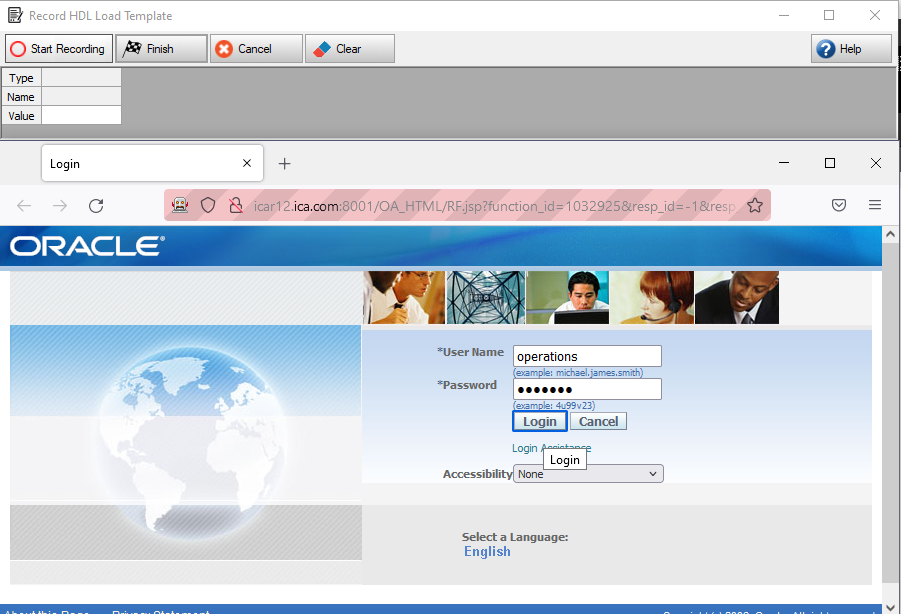 Login to Oracle Apps