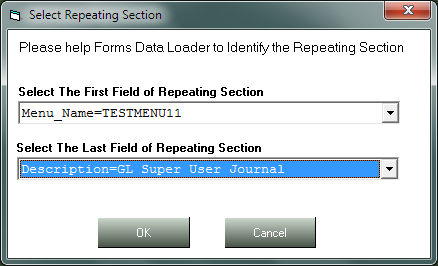 Identify repeating fields in Data Loader