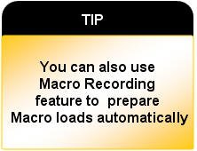 use macro recording feature in Data Loader