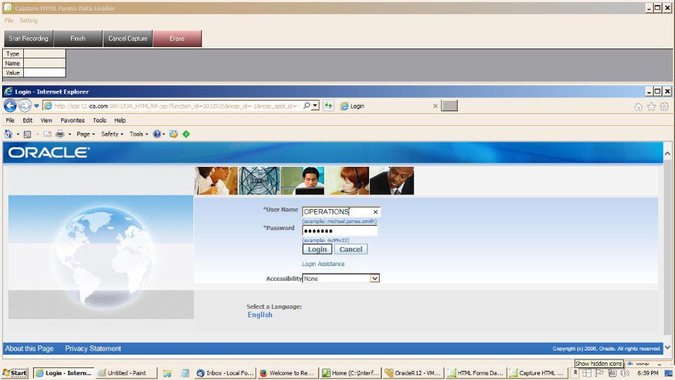 Login to Oracle Apps