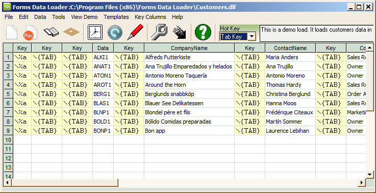 dataloader demo template