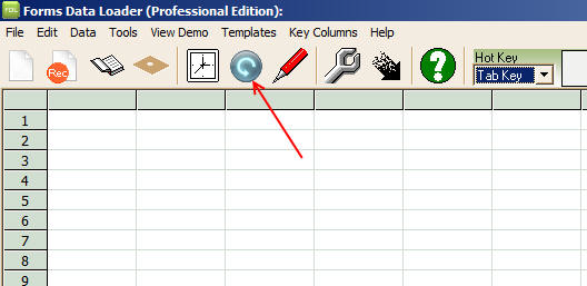 dataloader shortcut button