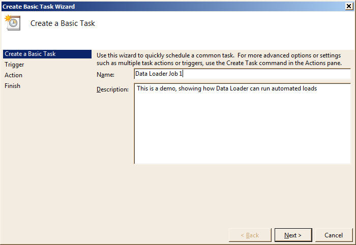 task name