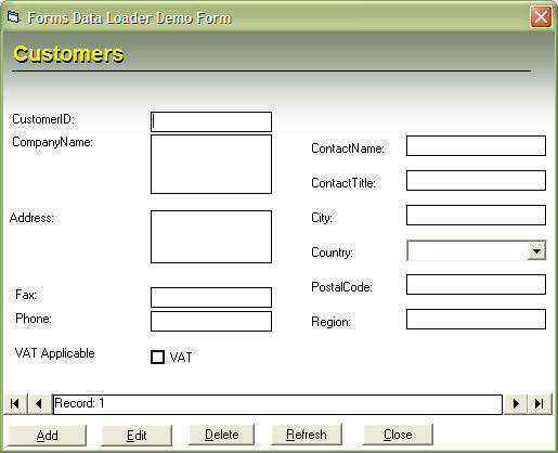 customers form