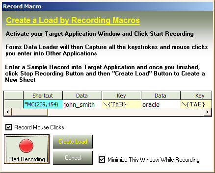 Record Macro window after recording