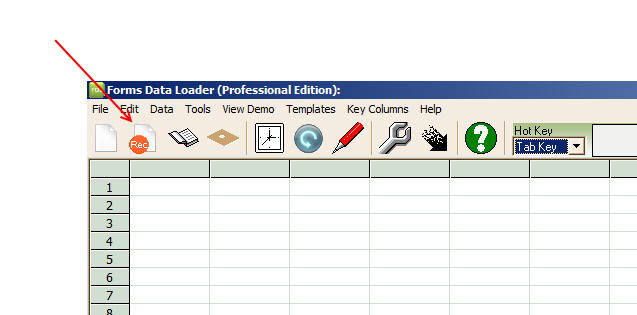 Data Loader toolbar